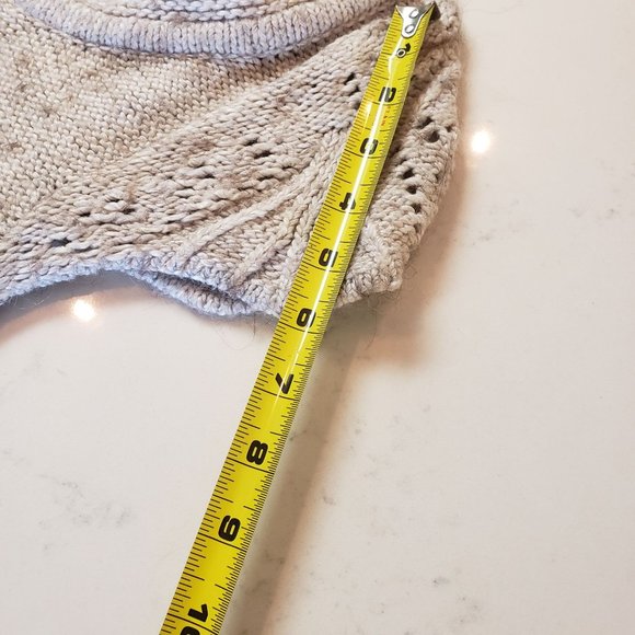 Alpaca Knit Dress size Large  crochet‎ button front Neutral bcbg y2k - Picture 11 of 14